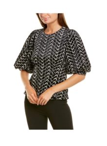 Image of sale on PATTERN PEPLUM STYLE TOP