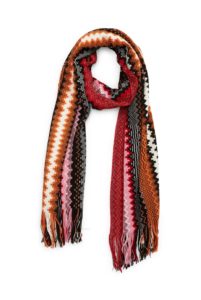 Image of sale on Metallic Zigzag Wool Blend Scarf