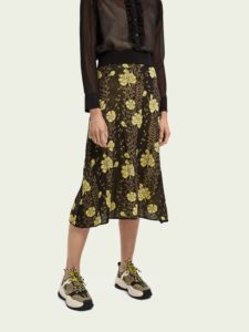 Image of sale on Knitted jacquard pattern midi skirt