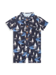 Image of sale on Baby Boy’s Del Rey Collared Romper