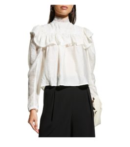 Image of sale on Amethyst Long-Sleeve Lace Top