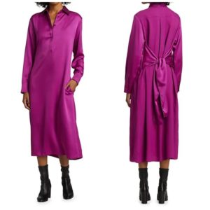 Image of sale on Cady Envers Satin Shirtdress