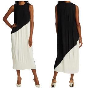 Image of sale on Hazel Pleated Crepe Midi Dress