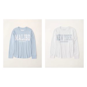 Image of sale on long-sleeve exploded graphic logo tee