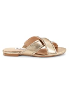 Image of sale on Kenya Embellished Leather Flat Sandals