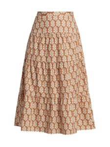 Image of sale on Laine Tiered Cotton Skirt