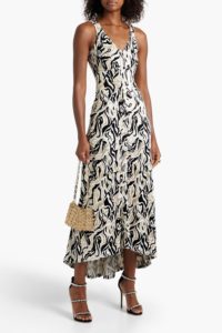 Image of sale on Metallic chenille-jacquard midi dress