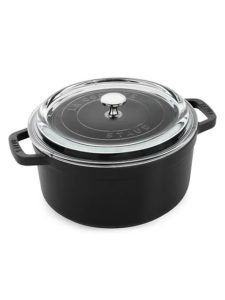 Image of sale on 4-Quart Cast Iron Round Cocotte with Glass Lid
