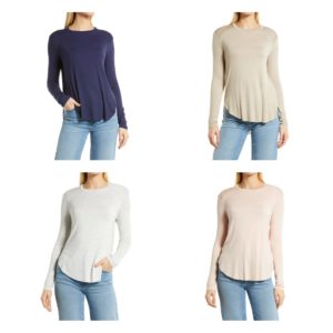 Image of sale on Long Sleeve Shirttail Hem Shirt