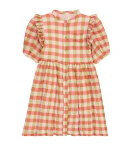 Image of sale on Nicky checked stretch-cotton dress