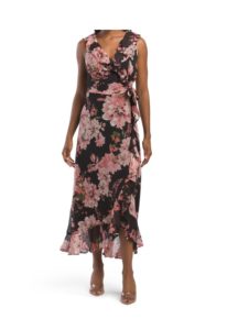 Image of sale on Side Tie Ruffle Wrap Dress