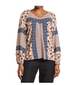 Image of sale on Daniel Rainn Pop Over Printed Blouse