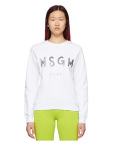 Image of sale on White Brush Logo Sweatshirt