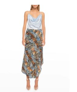 Image of sale on Sivan Long Animal-Print Skirt
