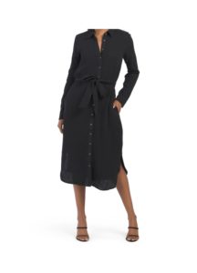 Image of sale on Tie Waist Shirt Dress