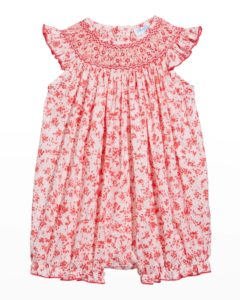 Image of sale on Girl’s Floral Bubble Romper, Size 6M-18M