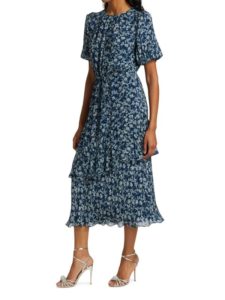 Image of sale on Fil Coupé Tie-Waist Dress