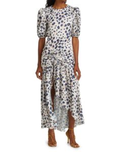 Image of sale on Ruched Floral Maxi Dress
