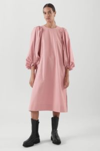 Image of sale on PUFF-SLEEVE MIDI DRESS