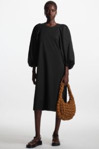 Image of sale on PUFF-SLEEVE MIDI DRESS