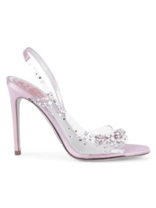 Image of sale on Embellished Vinyl & Satin Slingback Pumps
