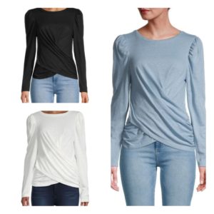 Image of sale on Linen Blend Wrap Top