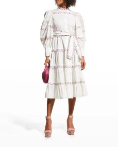 Image of sale on Bianca Embroidered Midi Dress