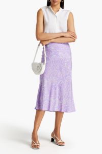 Image of sale on Printed woven midi skirt