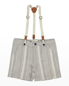 Image of sale on Boy’s Captain Cotton Shorts w/ Removable Suspenders Size 3-7
