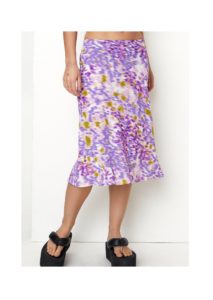 Image of sale on Petite Blurred Print Bias Cut Midi Skirt