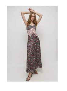 Image of sale on Warehouse Lace Satin Midi Dress