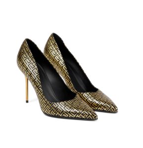 Image of sale on Ruby monogram leather pumps