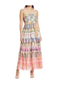 Image of sale on Ikat Belted Chiffon Dress