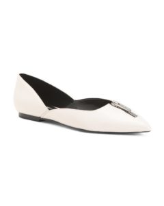 Image of sale on Leather Zipper Pointy Toe Flats