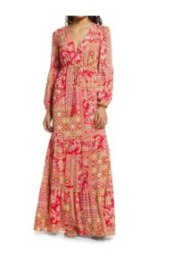 Image of sale on Boho Patchwork Long Sleeve Dress