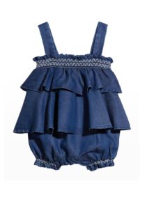 Image of sale on Trim Embroidered Bubble Romper