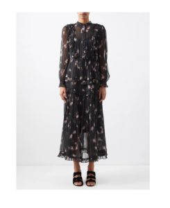 Image of sale on Dancer ruffled floral-print chiffon dress