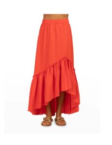 Image of sale on Loosen Up High-Low Ruffle Skirt