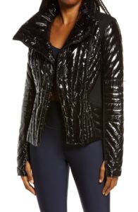 Image of sale on Hooded Motion Panel Quilted Down Jacket