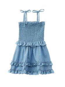 Image of sale on Denim Linen-Blend Dress
