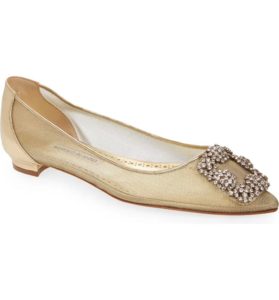 Image of sale on Hangisi Crystal Buckle Mesh Flat
