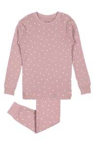 Image of sale on Kids' Polka Dot Organic Cotton Fitted Two-Piece Pajamas