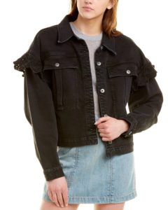 Image of sale on Something Navy Celeste Ruffle Jacket