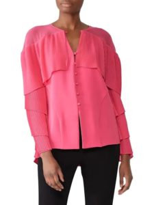 Image of sale on Pleated-Sleeve Blouse