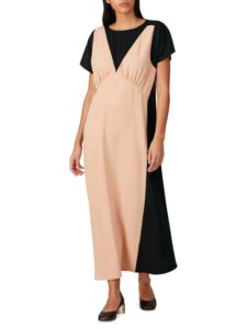 Image of sale on Colorblock Crepe Maxi Dress