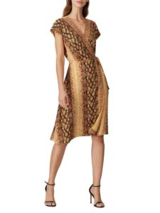 Image of sale on Bethwyn Snakeskin-Print Wrap Dress