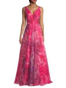 Image of sale on Floral Organza A-Line Gown