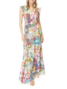 Image of sale on Leighton Crepe De Chine Dress