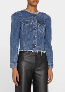 Image of sale on Frayed Slim Denim Jacket