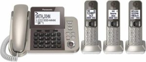 Image of sale on PANASONIC Corded/Cordless Phone System with Answering Machine and 3 Handsets
